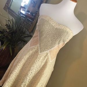 Urban Outfitters Anthropologie lace knit strapless