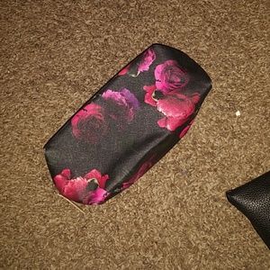 3/$10 Black and Floral Cosmetic Bag