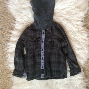 Quicksilver flannel hoodie