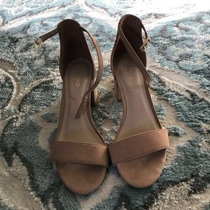 ALDO Beige Block Sandal