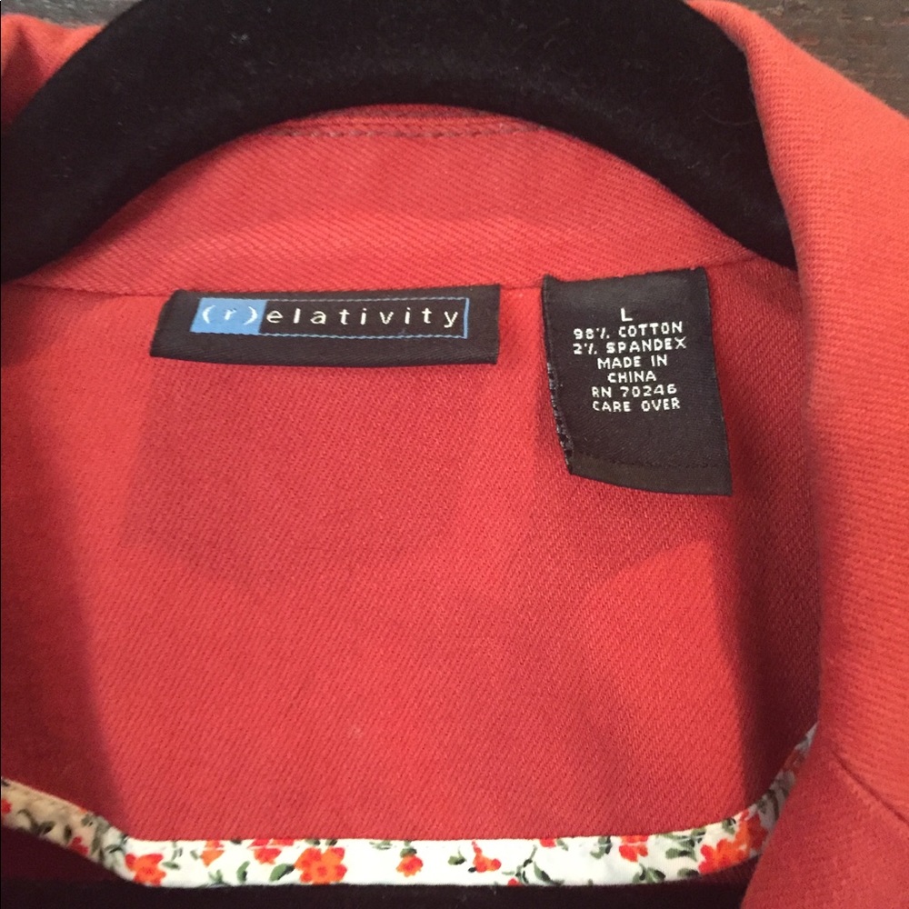 Autumn rust colored jean jacket! - Picture 4 of 5