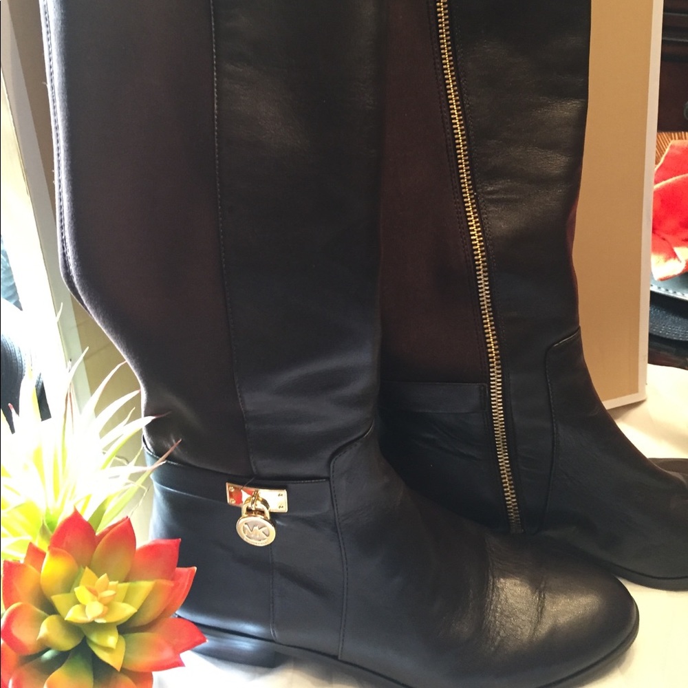 Michael Kors brown leather boots