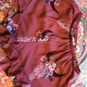 Altar'd State Bull Head Ruffled Shorts