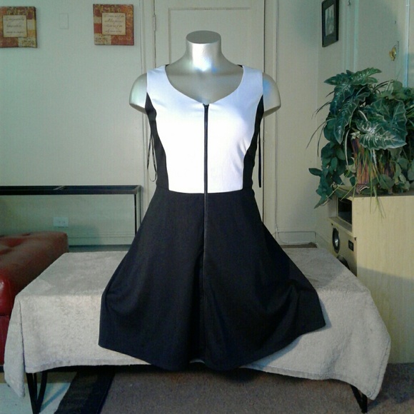 Dresses & Skirts - Ashley Stewart Black and White Designed Dress