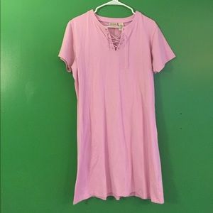 Purple tee shirt dress