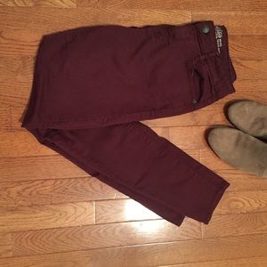 Old Navy Rockstar Color Wine Skinny Jeans