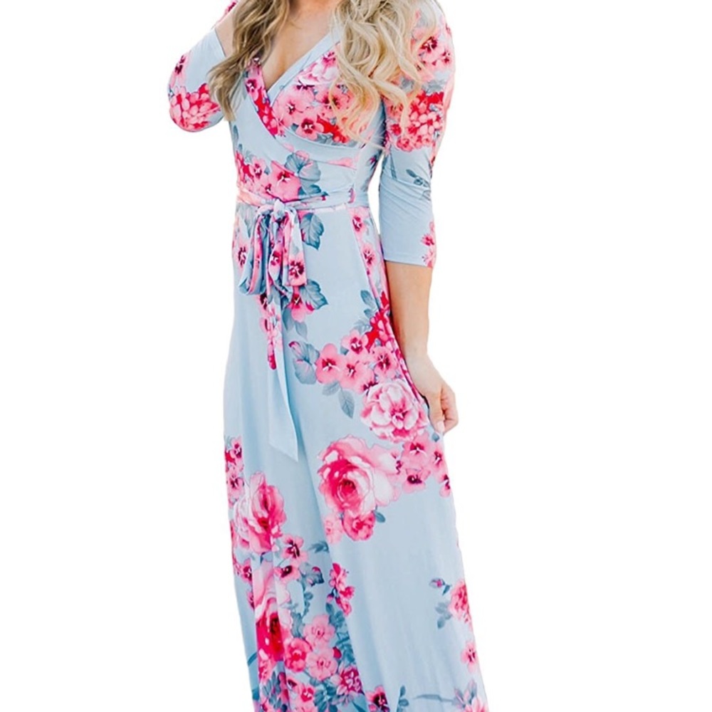Women’s 3/4 floral maxi dress