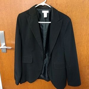 Black one button blazer