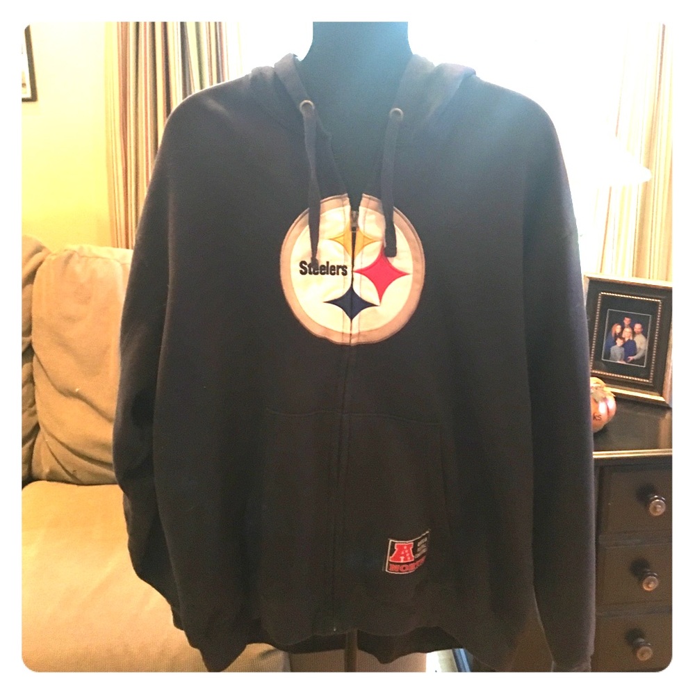 Steelers Zip Up Sweatshirt with Hood