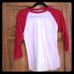 american apparel baseball tee