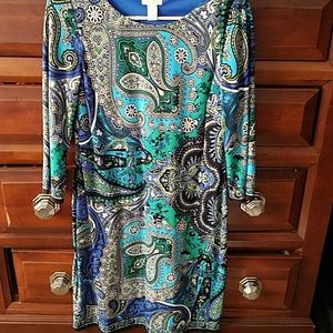 Chicos Printed Dress to the knee