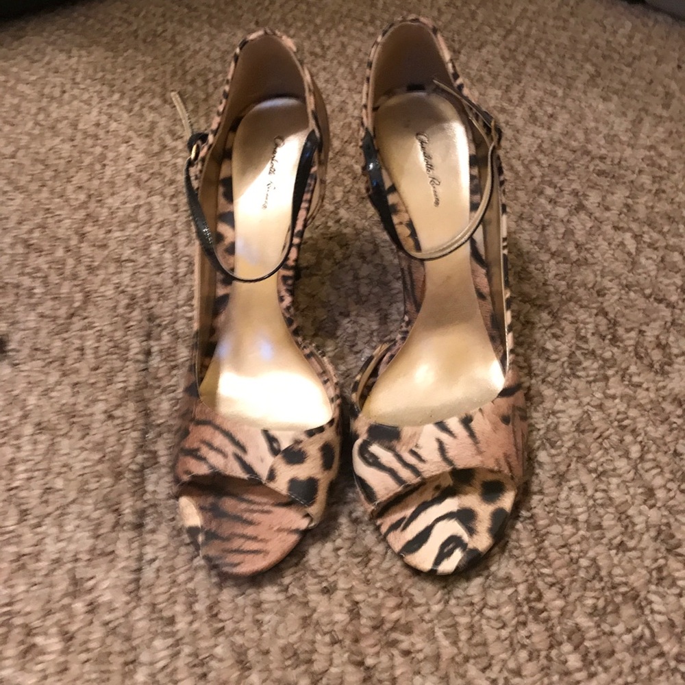 Cheetah Print Open-Toe Heels