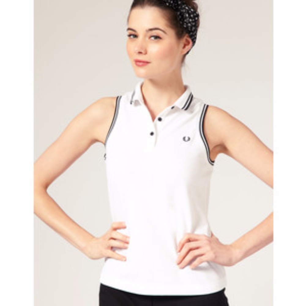 BNWT Fred Perry Twin Tipped Sleeveless Polo Shirt