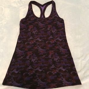 Lululemon Cool Racerback II in purple camo