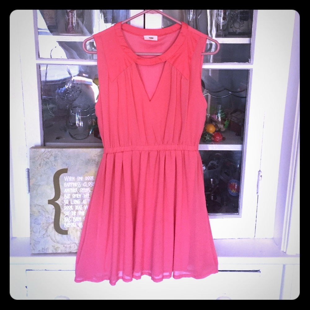 Tobi coral dress
