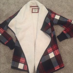 Abercrombie Sherpa-Lined Cardigan Sz M
