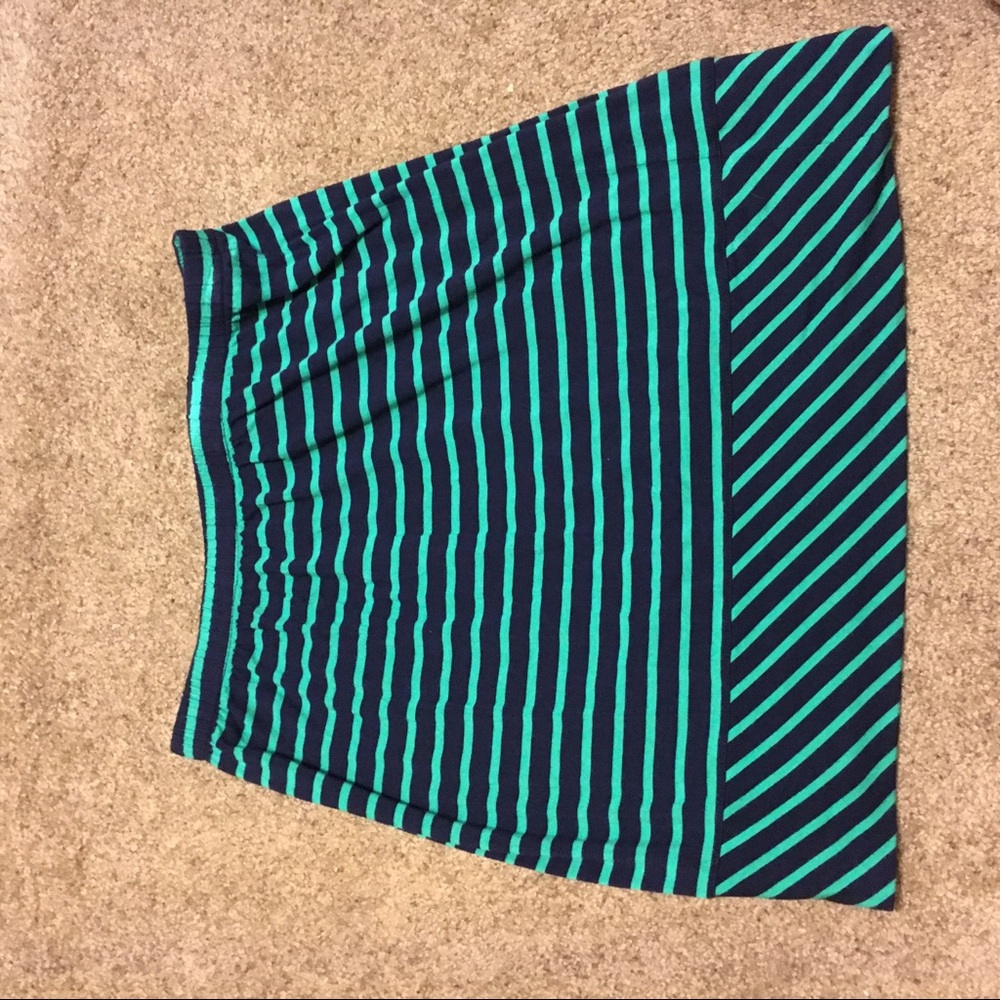 Navy and green knit Merona skirt - medium