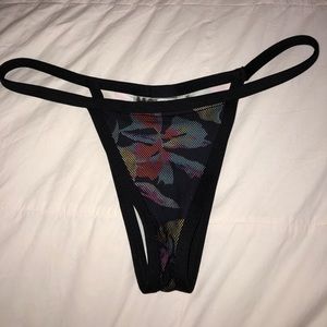 Minimal Animal black mesh floral bottoms