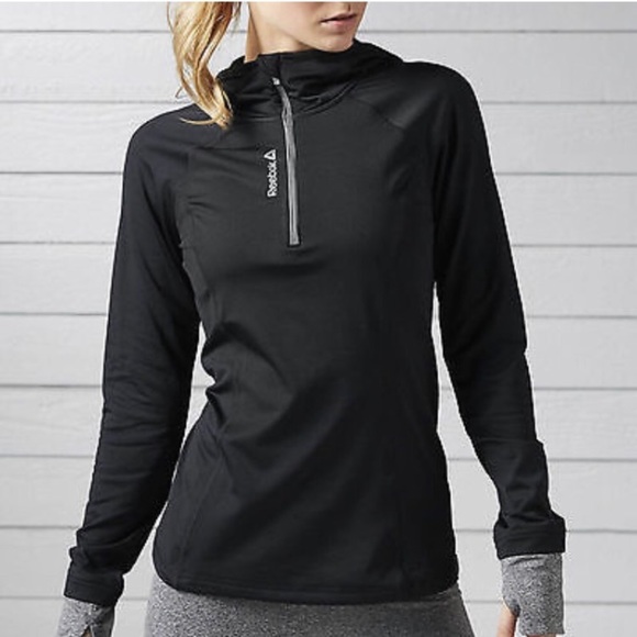Reebok Tops - Reebok 3/4 zip with hood