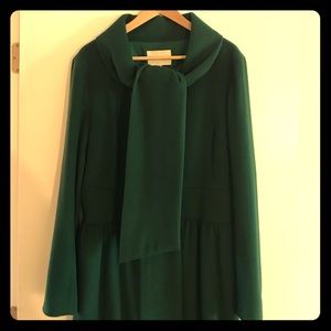 Beautiful emerald green wool coat