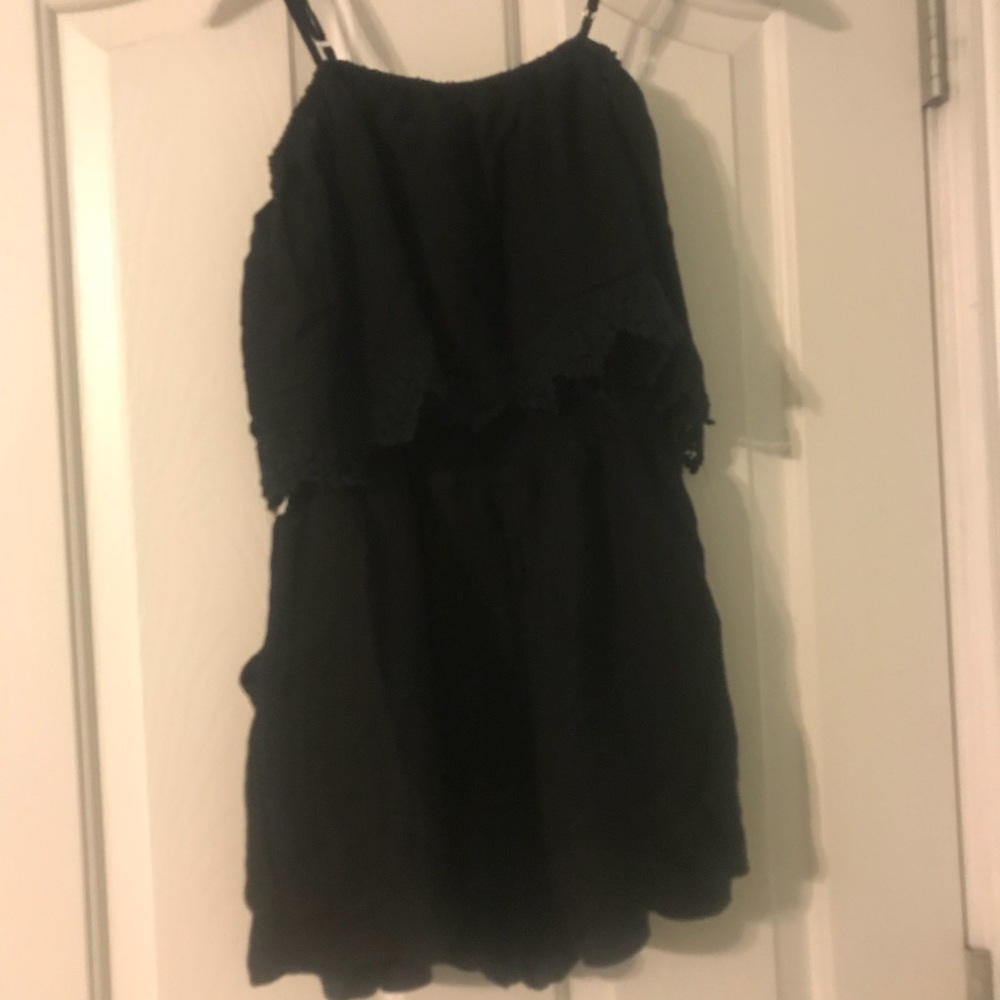 Very J Off the Shoulder Romper Black Large L - Picture 5 of 5