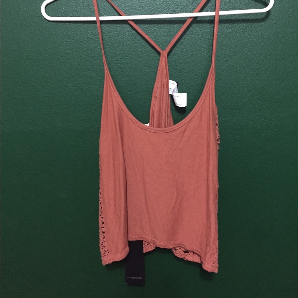 Orange crop top