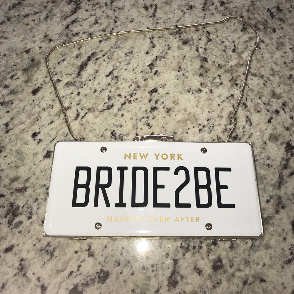 Wedding Belles Bride2Be License Plate Clutch