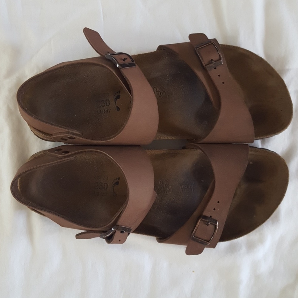 Birkis light brown sandals size 40