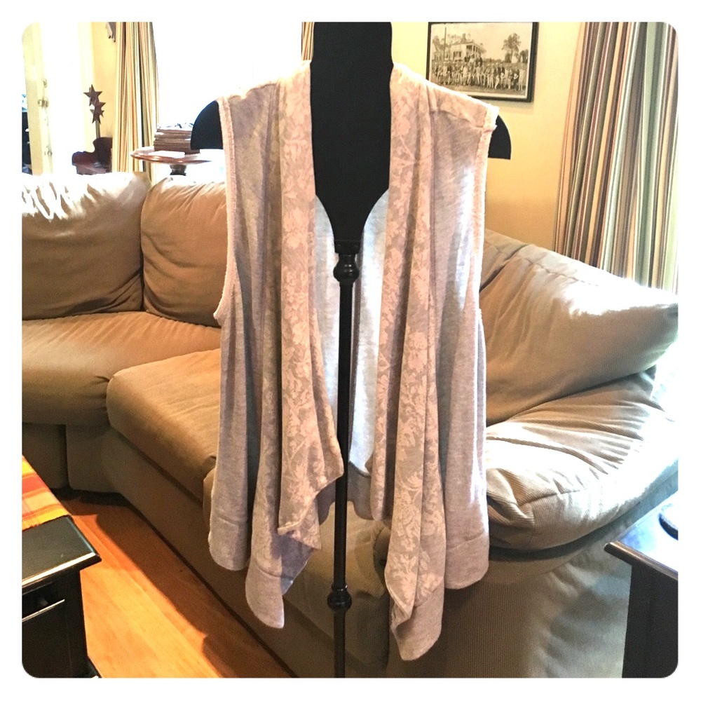 Draped Cardigan Vest