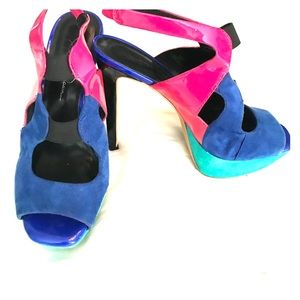 Color block heels