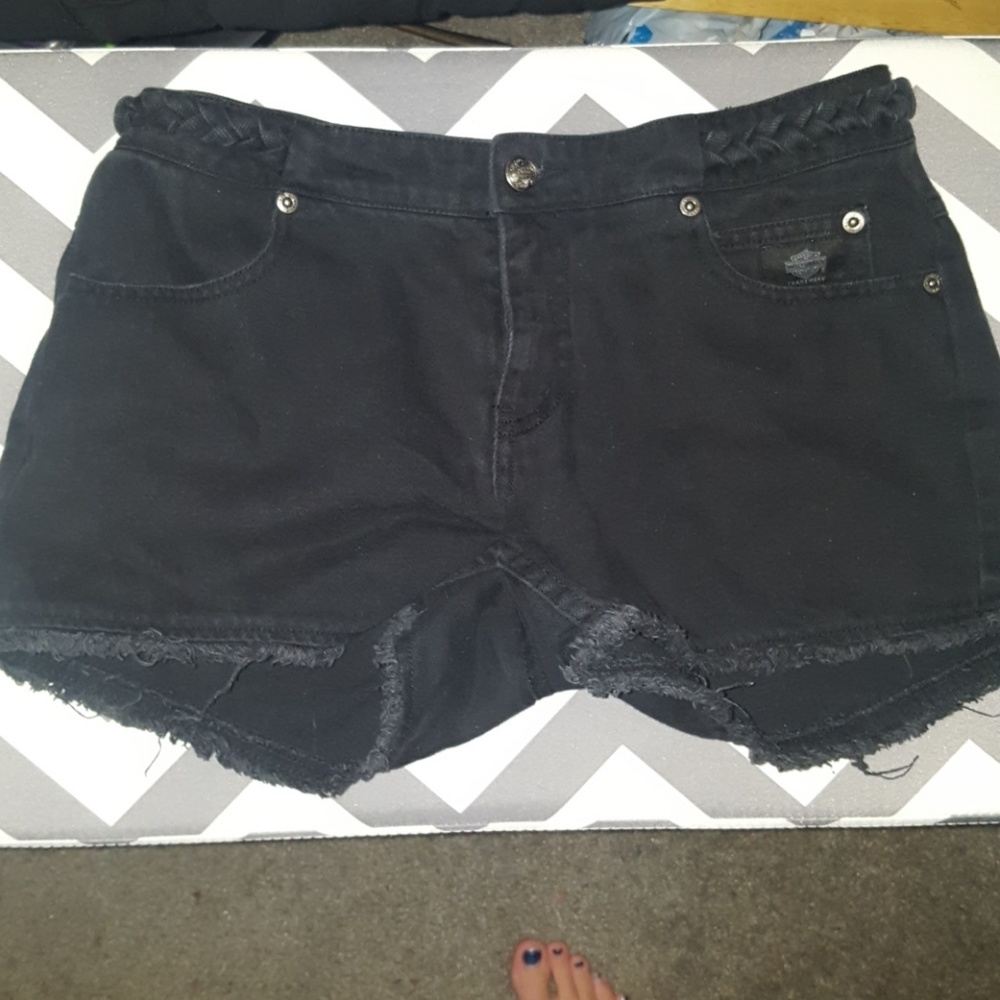 Harley Davidson cut off shorts