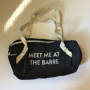 brand new! ‘meet me at the barre’ gym bag