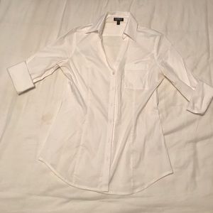 White tailored button down