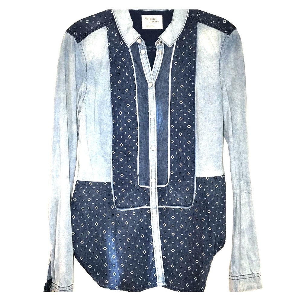 Anthropologie Holding Horses Denim button shirt