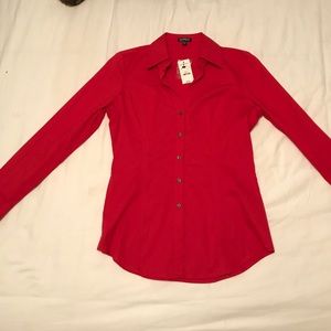 Express tailored button down blouse