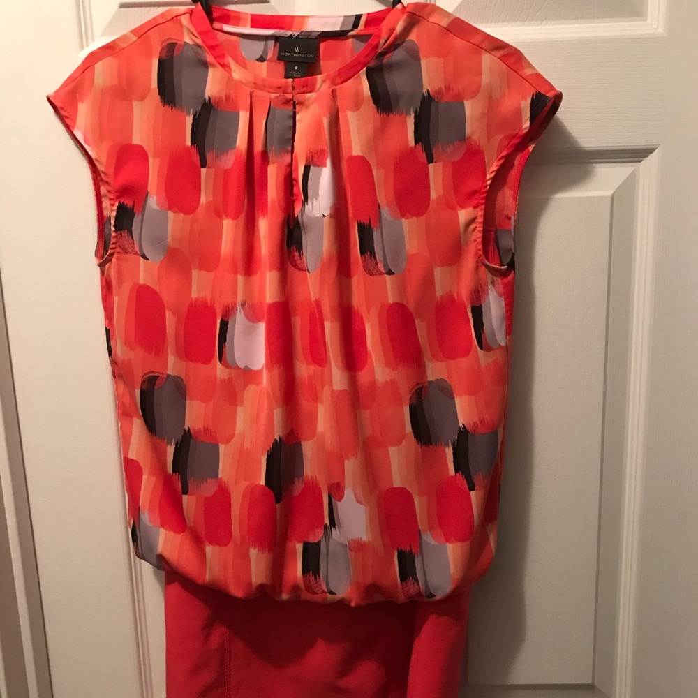 Worthington Shirt and Skirt Set