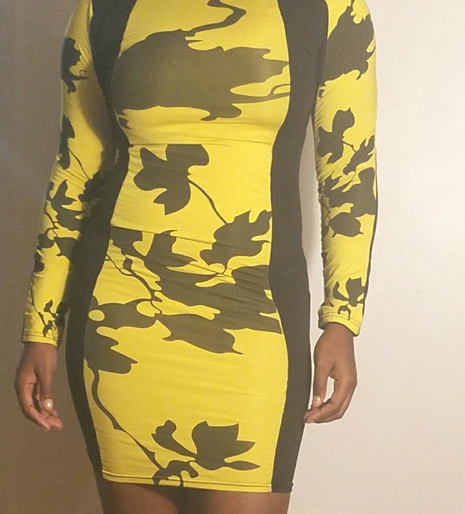Long sleeve fitted dress