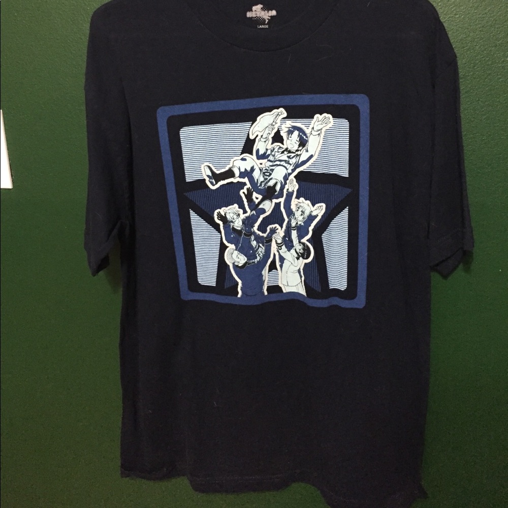 Blue tshirt with anime print