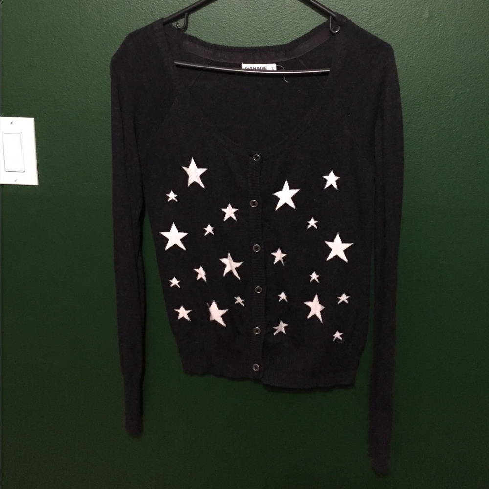 Blue sweater with white stars