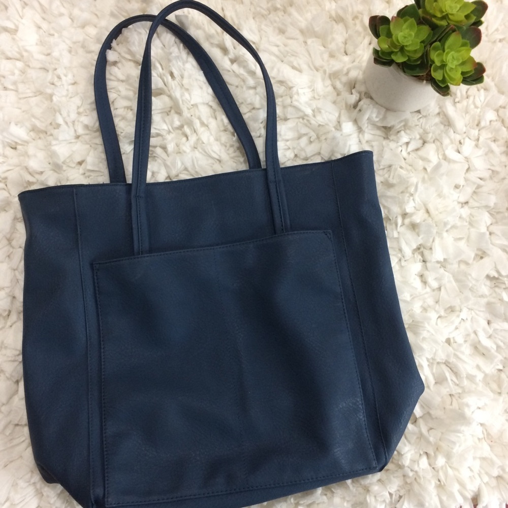 Merona large blue tote bag