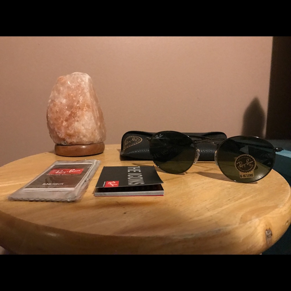 NEW Rayban round all black sunglasses