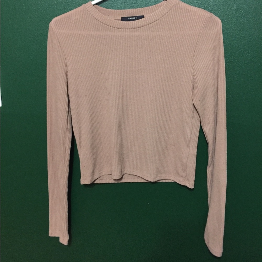 Cream long sleeved shirt