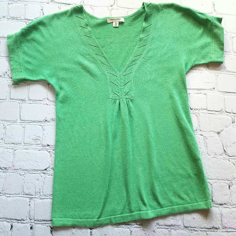Banana Republic Green Spring Sweater Sz XS