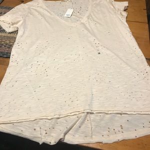 Buckle xl V neck trendy top NWT