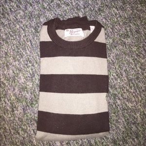 Large Green and Brown Striped Penguin Sweater