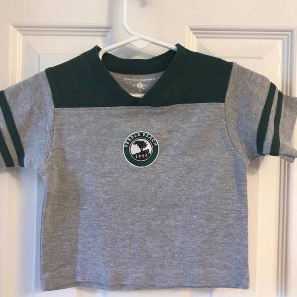 Pebble Beach 18m (fits small) Gray Ringer Shirt
