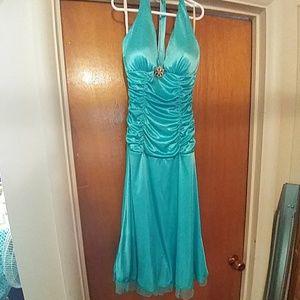 Aqua green party dress size small