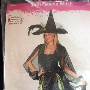 Goth Maiden witch costume medium like new