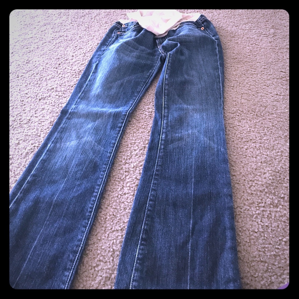 Maternity designer jeans