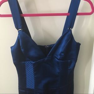 NWT beautiful blue corset contour dress by Bebe.